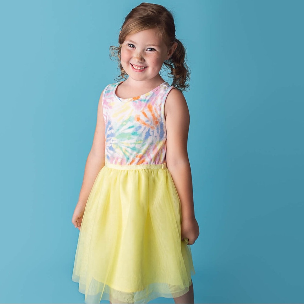 Cat & Jack Multicolor Tie-Dye Dress